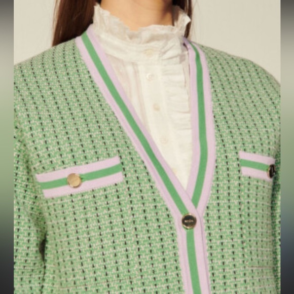 Sandro Brandy Tweed Cardigan - Picture 4 of 11